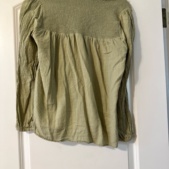 Olive Green Women's Top - Picture 2 of 3